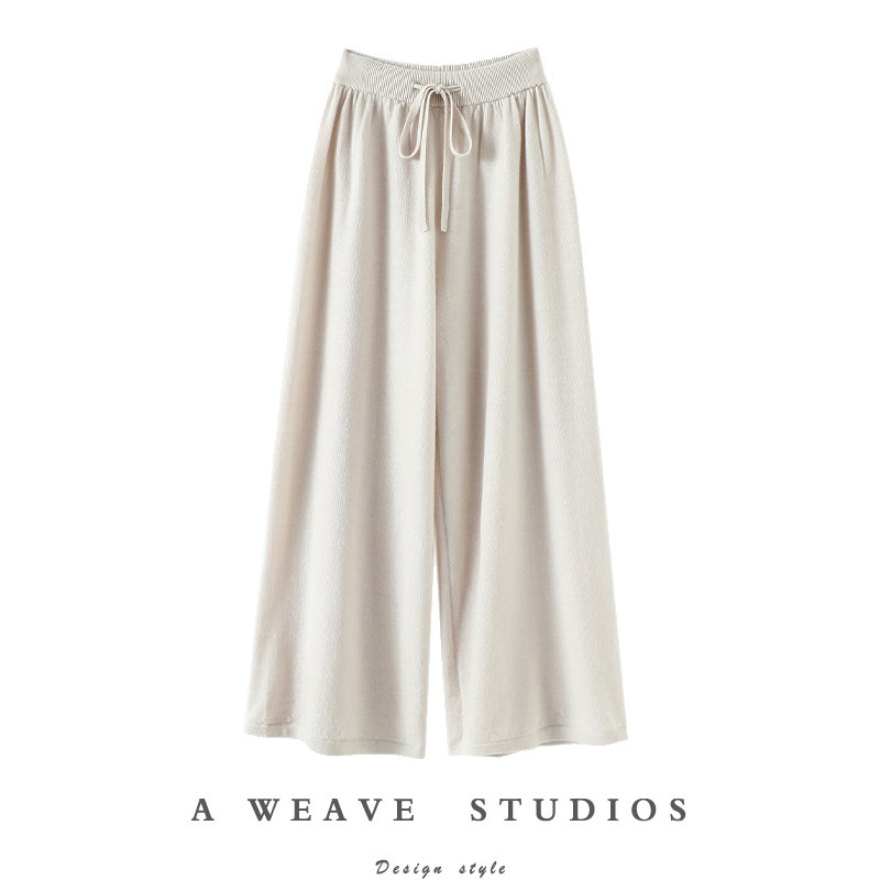 人间太值得~春夏特制J简百搭精纺羊绒裤子女外穿八九分直筒阔腿裤