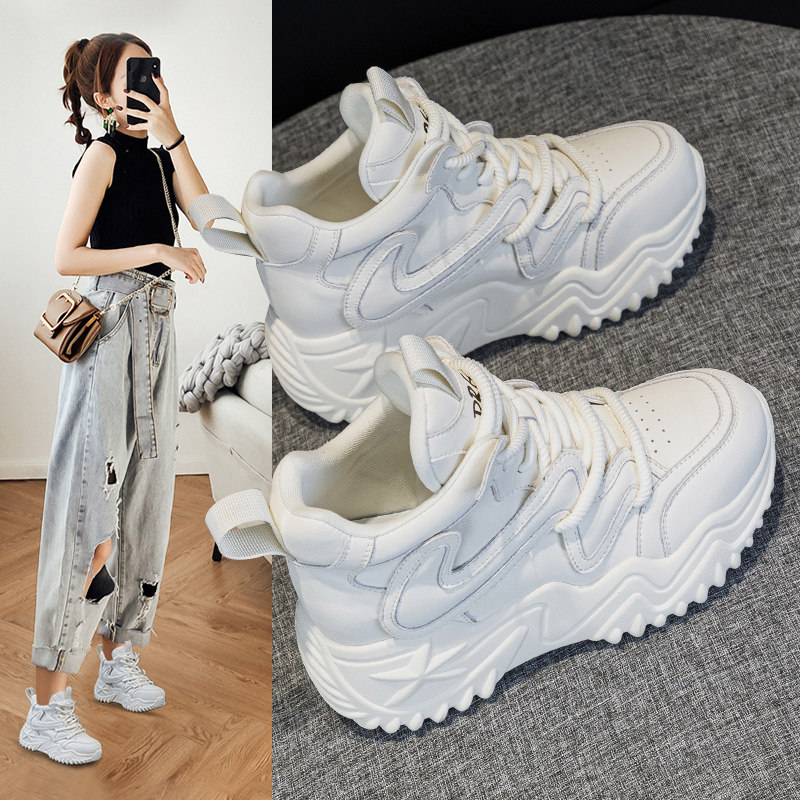 内增高老爹鞋小白运动休闲2024年秋冬新款百搭Q松糕厚底小个子女,女鞋,老爹鞋,淘宝优惠券,粉丝福利购,淘宝优惠卷