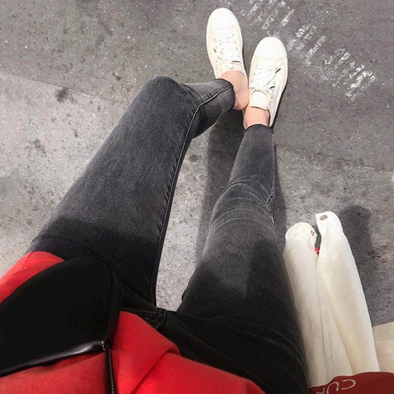 烟灰色孕妇牛仔裤秋冬款小脚显瘦加绒九分裤铅笔裤弹力毛边打底裤,孕妇装/孕产妇用品/营养,孕妇打底裤,淘宝优惠券,粉丝福利购,淘宝优惠卷