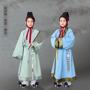 你们要的棉麻汉服男童直裾儿童战国袍春夏秦汉风古装中式演出服