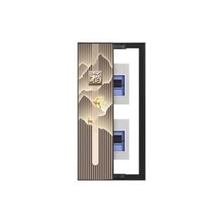 福字轻奢电表箱装饰画大尺寸抽象配电箱电闸盒多媒体窄长条遮挡画