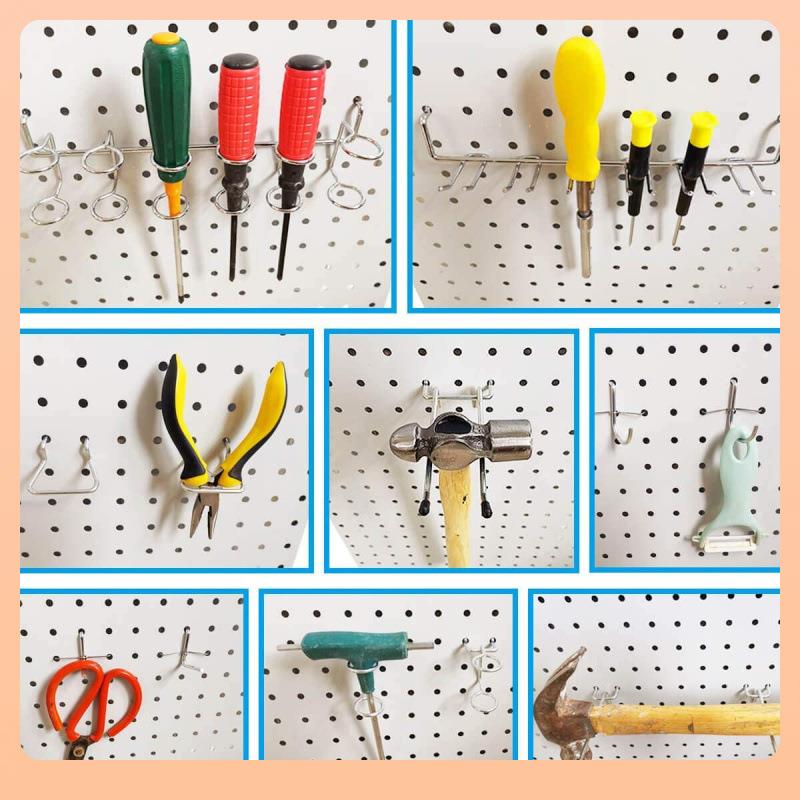 ⊕孔距2.5cm洞洞板挂钩50pc套装超市仓库配件置物架金属挂钩套装