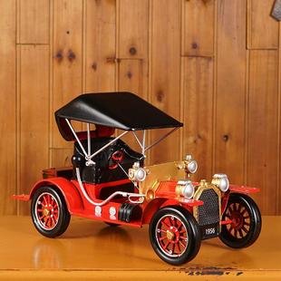 美式桌面酒柜复古老爷车模型摆件货架置物架摆饰摆设物件装饰客厅