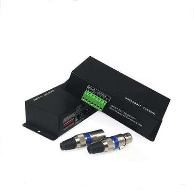 DMX512解码器3/4通道彩色RGBW舞台灯带工程分控RGB灯条led控制器
