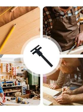 1个 规格：卡尺款 颜色：黑色 材质：铝合金 木工划线尺 铝合金滑