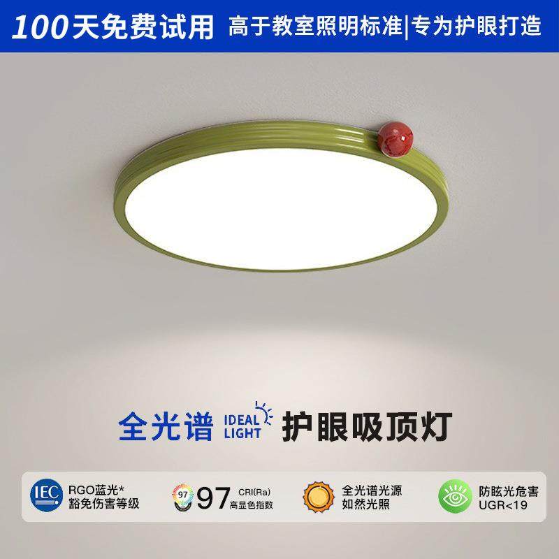 全光谱诧寂风卧室灯吸顶灯复古儿童房超薄护眼灯小奶豆书房房间灯,鲜花速递/花卉仿真/绿植园艺,割草机/草坪机,淘宝优惠券,粉丝福利购,淘宝优惠卷