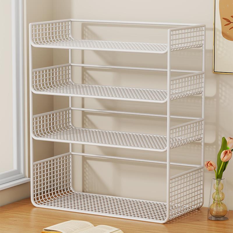 桌面书架工位办公桌上置物架学生宿舍书桌儿童绘本多层简易收纳架