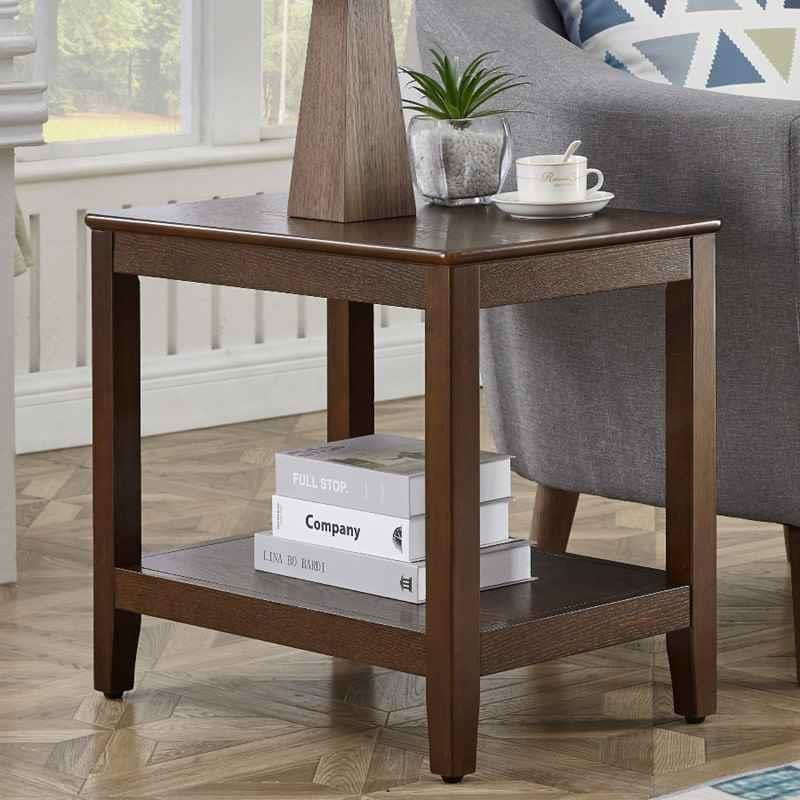 茶几边几沙发客厅角柜简约小长桌子实木家用方美式收纳小户型