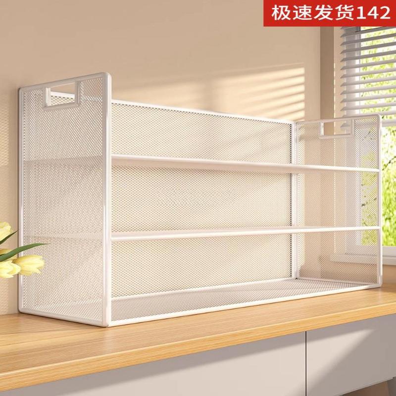 桌上书架桌面置物架办公桌收纳餐桌宿舍书桌多层小层架工位分层柜