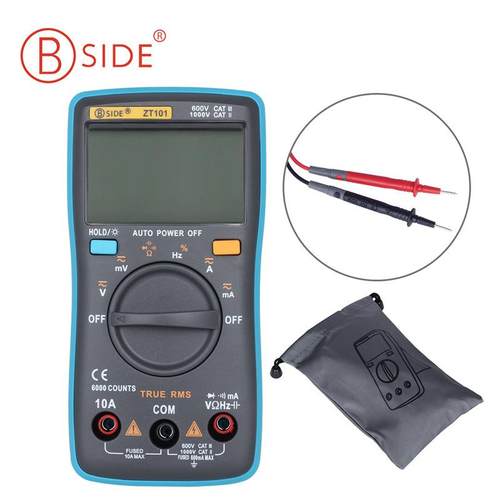 BSIDE掌上型自动量程数字万用表ZT101便携式口袋表电能表
