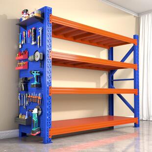 仓储货架置物架多层加厚靠墙储物架仓库重型工业车库储物间收纳架