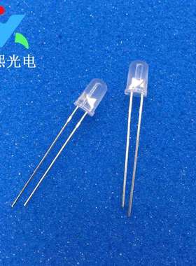 5MM白发翠绿色LED灯珠雾状 短脚f5绿光发光二极管 绿灯