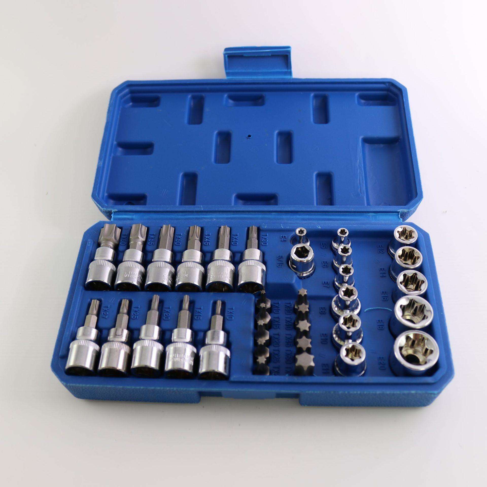 34件组套3/8中飞E型套筒星形套筒头子E4-E20内六梅花批头T10-T60