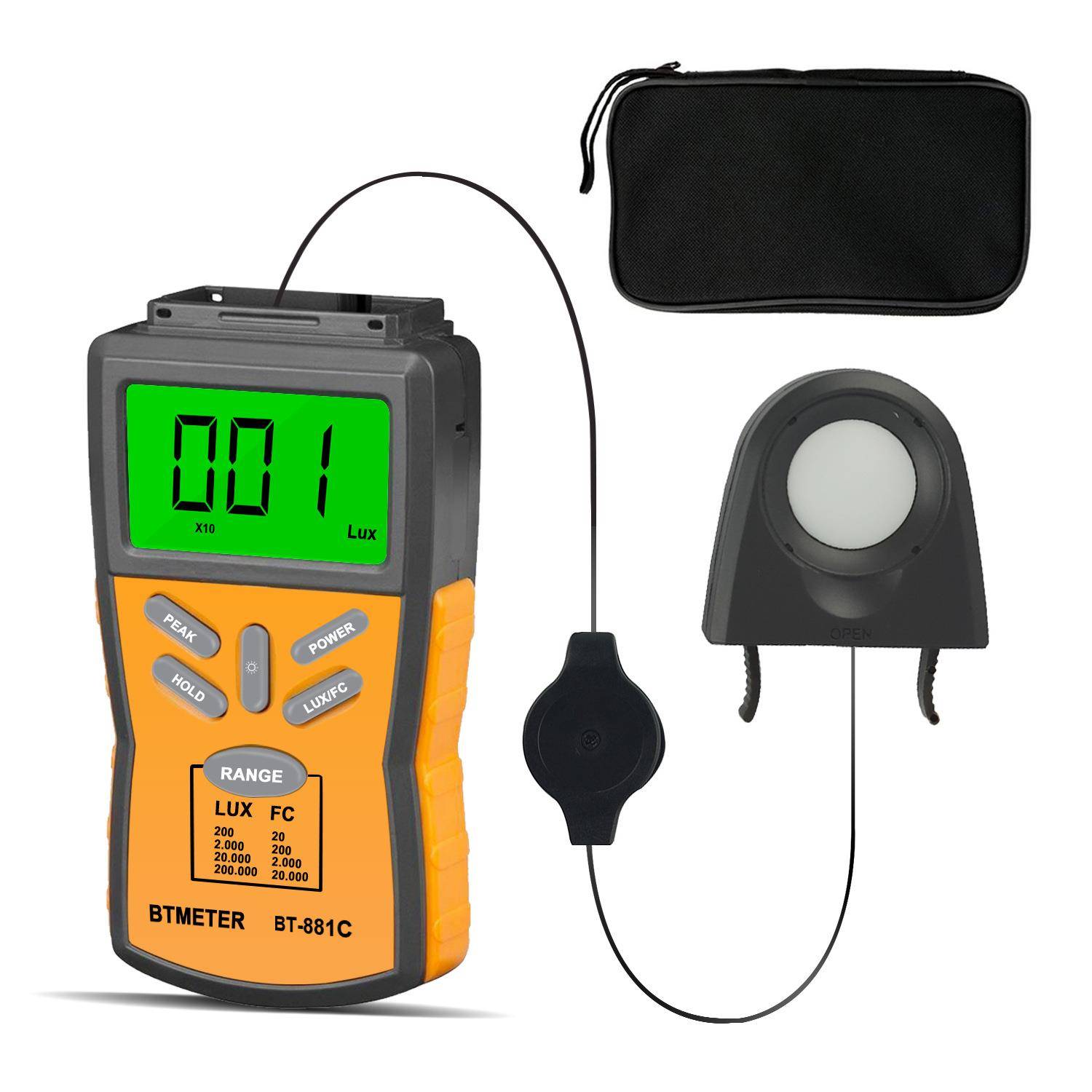 跨境数字照度计日光灯台灯亮度计汽车灯亮度植物光照测光表流明