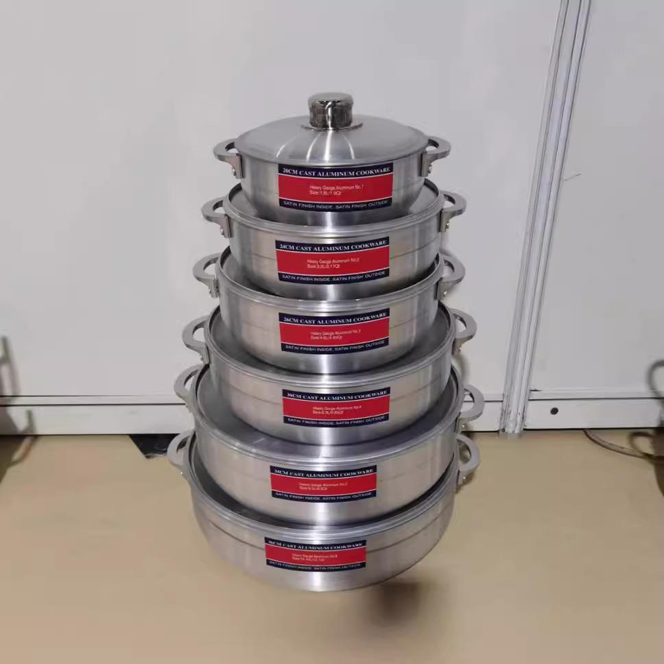 砂光锅6件套中东非洲爆款汤锅锅具套装20/24/26/30/34/36cm