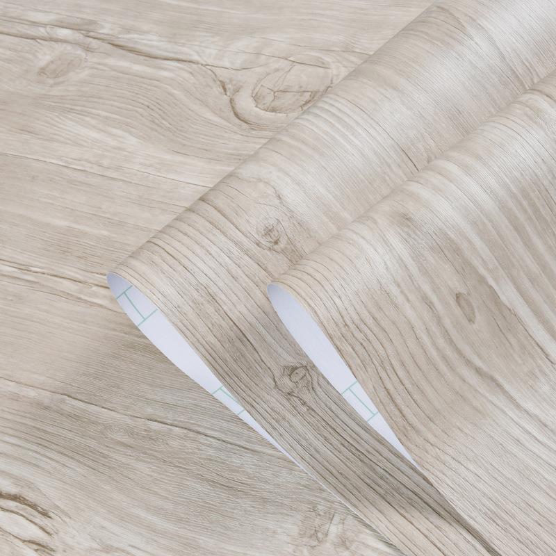 A6L灰色原木贴纸仿木纹整张门贴纸自粘防水家具翻新壁柜子橱柜门