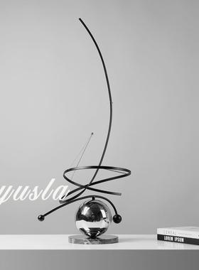 高级现代简约创意客厅摆件家居玄关柜样板间别墅酒店大厅软装饰品