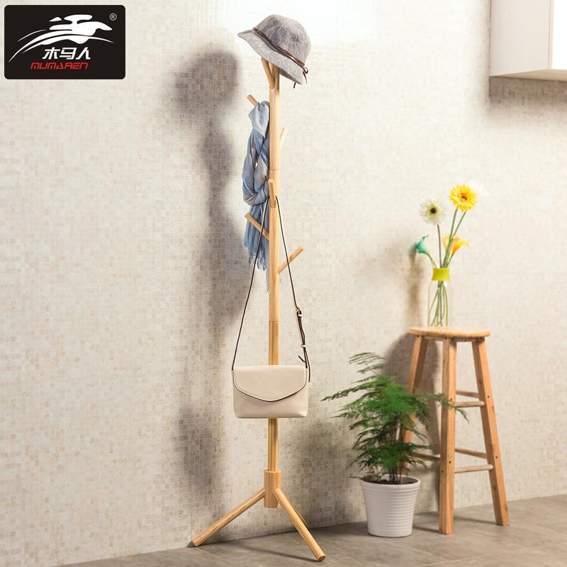 实木衣帽架衣架落地挂衣架挂衣服的家用落地架卧室立式简约架子