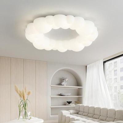 全光谱奶油风客厅灯现代简约大气主灯网红灯具护眼卧室led吸顶灯