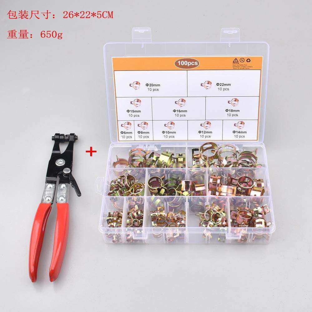 100件套带卡钳弹簧软管夹镀彩锌卡箍喉箍套装跨境热销KG10-P,农机/农具/农膜,播种栽苗器/地膜机,淘宝优惠券,粉丝福利购,淘宝优惠卷