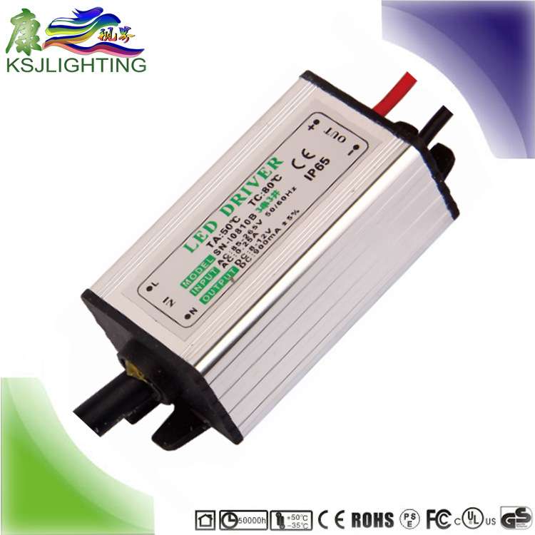 质保2年 终身维护 防水电源 900MA10W 3串3并 LED投光灯驱动器