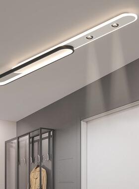 长条过道走廊灯2024年新款极简led吸顶灯现代简约衣帽间玄关灯
