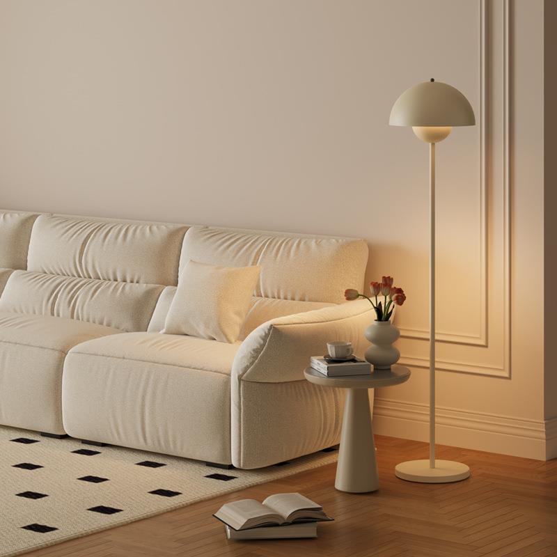 客厅落地灯简约现代大气新款卧室床头柜一体台灯奶油风北欧落地灯
