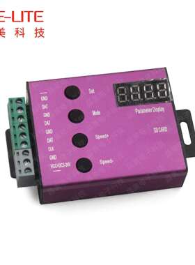 T-1000A控制器SD卡单口幻彩灯带编程控制器LED全彩控制器