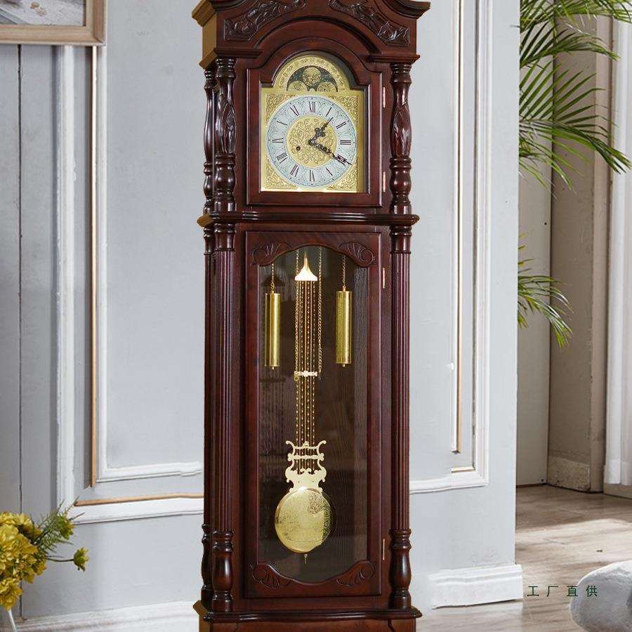落地钟客厅家用机械立式钟表欧式新中式复古创意老式大座钟摆钟表