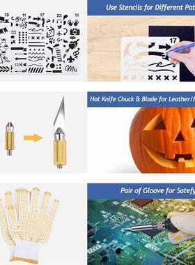 1套 如图色 金属 AC100-240V 美规 115 件烧木套件 烙铁烧木工具