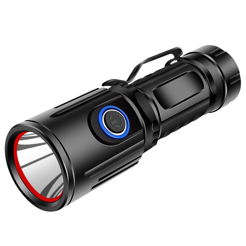 跨境P70超亮远射LED强光充电大功率铝合金电显迷你便携户外手电筒