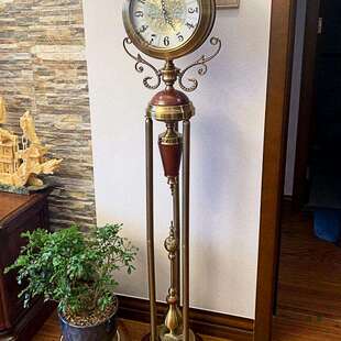 客厅落地钟欧式现代简约轻奢家用钟表石英静音美式落地钟表HG6006