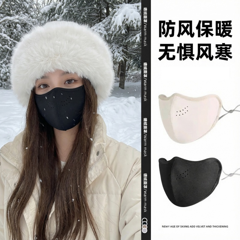 加绒骑行口罩秋冬季天防风防寒