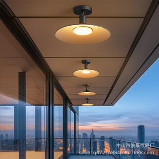 户外防水吸顶灯入户玄关灯工业风门廊灯阳台顶灯新款极简庭院灯