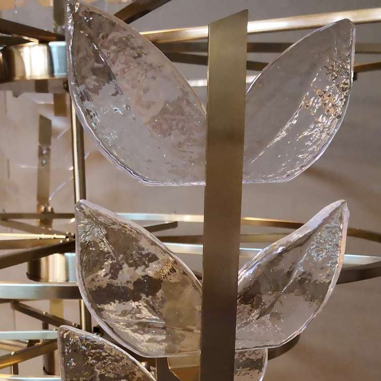 吊灯玻璃双胞胎树叶后现代轻奢样板房源头厂家极简led家居极简风