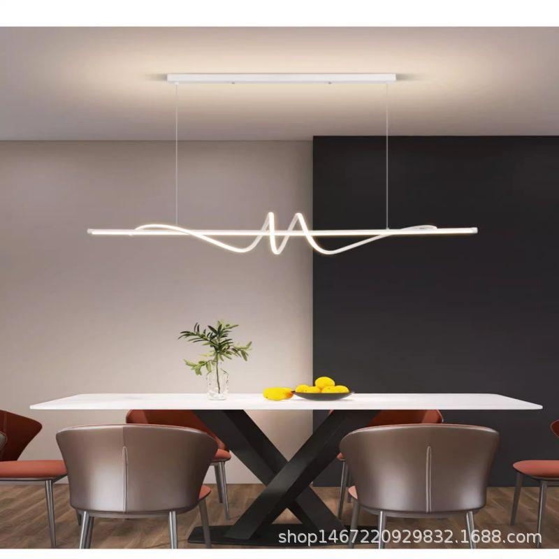 家用餐厅灯吊灯2024新款长条灯具现代简约小户型饭厅餐桌吧台灯