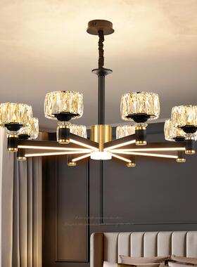 客厅吊灯后现代轻奢水晶大厅主灯卧室餐厅灯具现代简约客厅灯F409