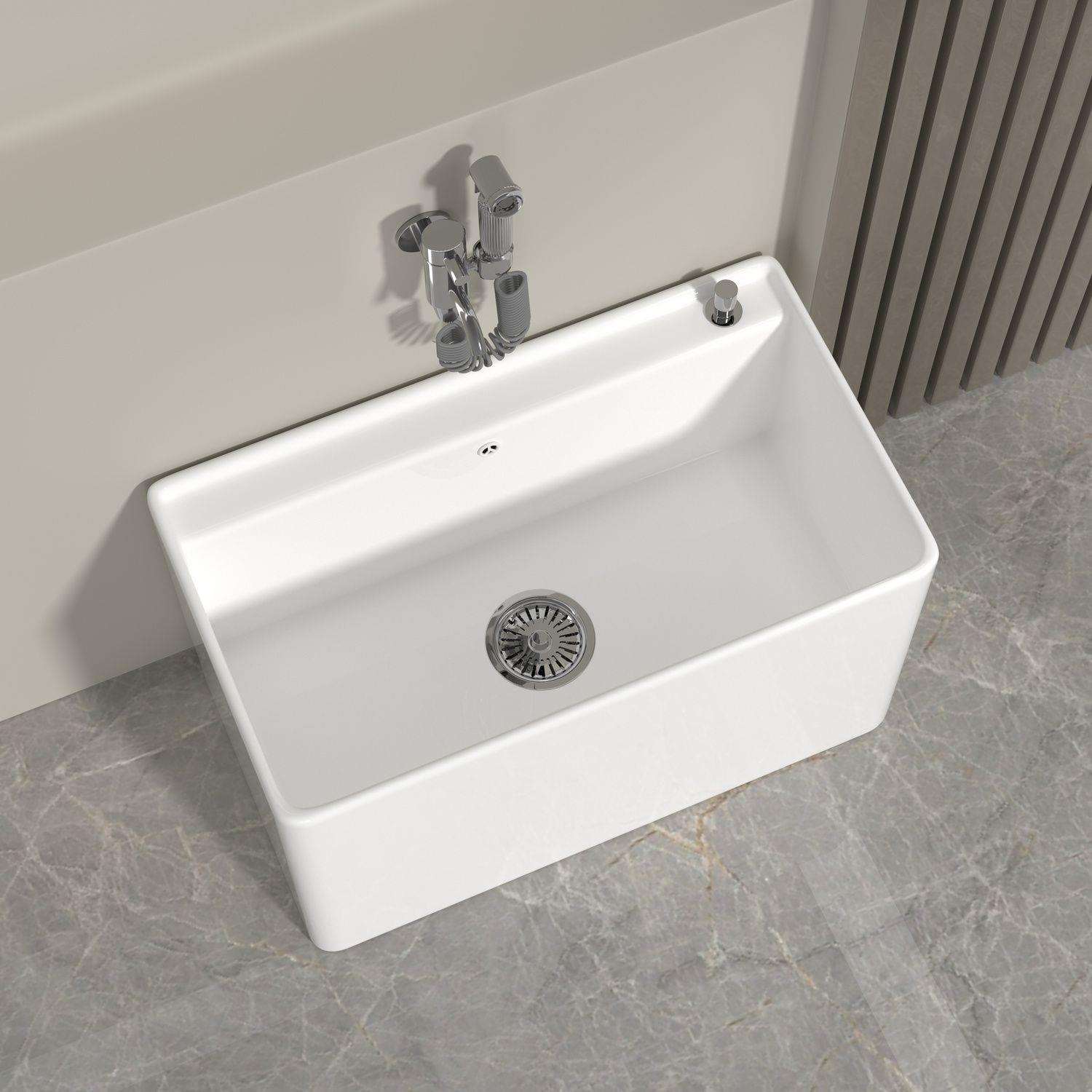 阳台特大号超长池洗拖把池陶瓷家用长方形拖布池落地式墩布池地盆