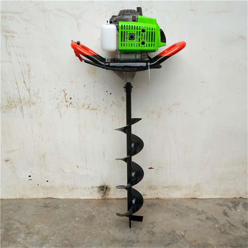 打洞挖坑机汽油打洞机种树冻土钻冰机打土手推手提式