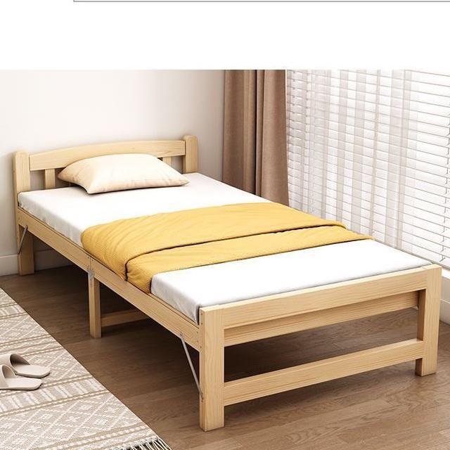 可折叠实木床家用简易双人单人床办公室睡觉床出租房经济型折叠床
