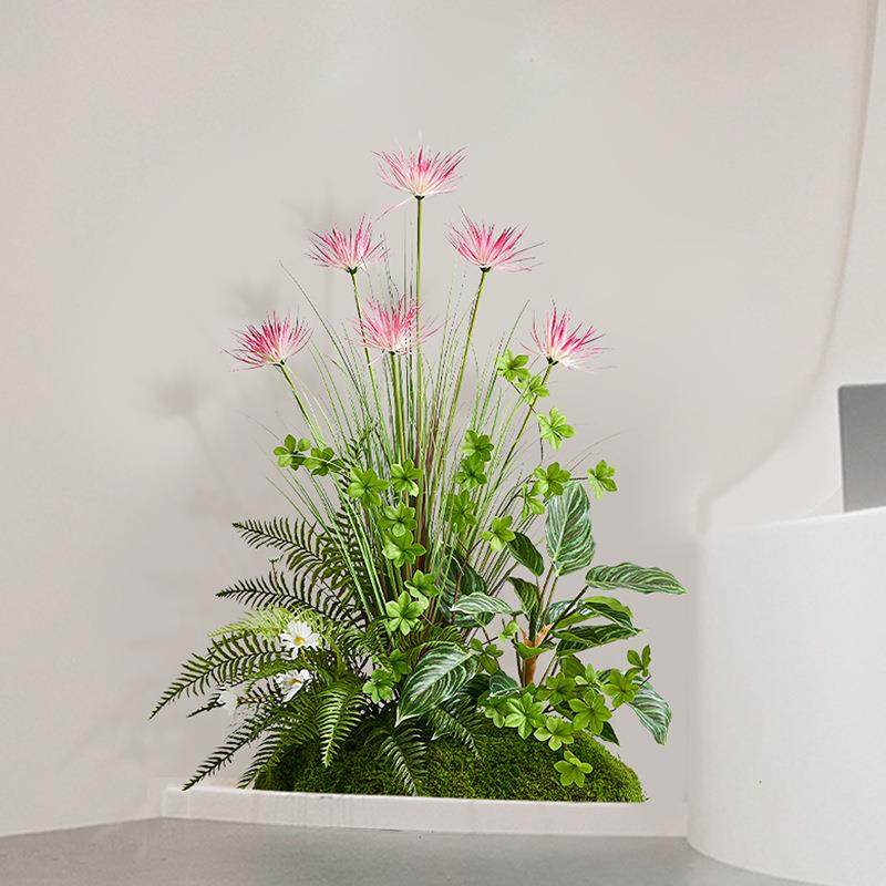 仿真绿植造景组合室内客厅装饰假花植物盆栽入户玄关楼梯角落摆件