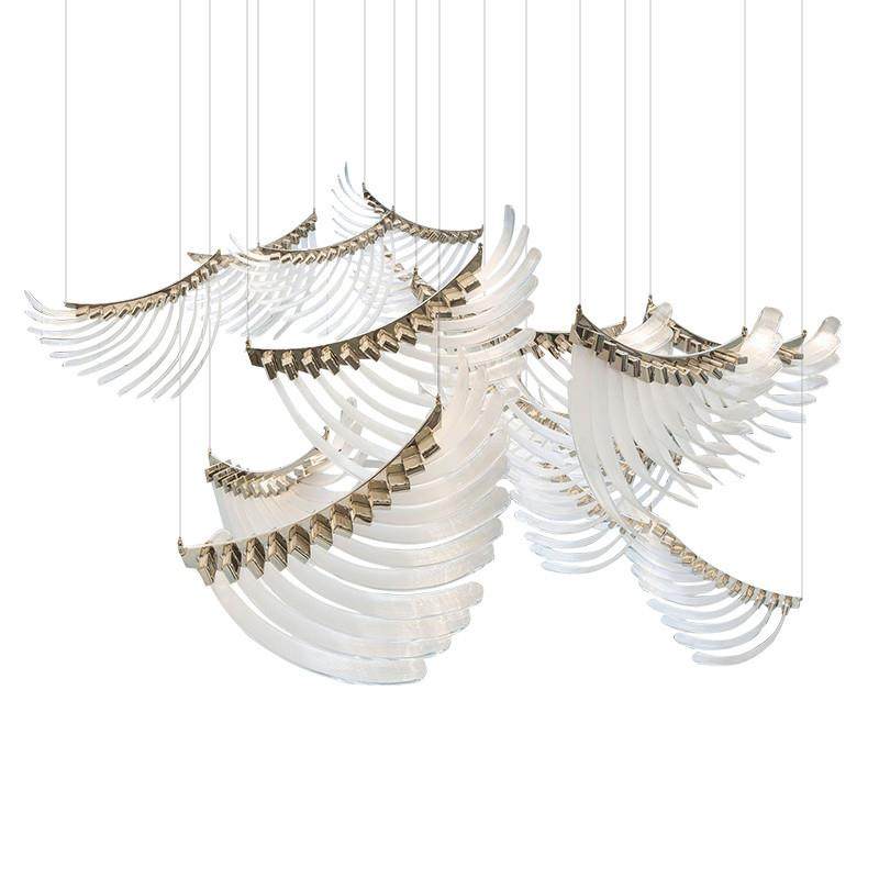 餐厅灯吊灯 简约现代大气楼梯长灯羽毛装饰设计师工程水晶灯,玩具/童车/益智/积木/模型,毛绒/玩偶/公仔/布艺类玩具,淘宝优惠券,粉丝福利购,淘宝优惠卷