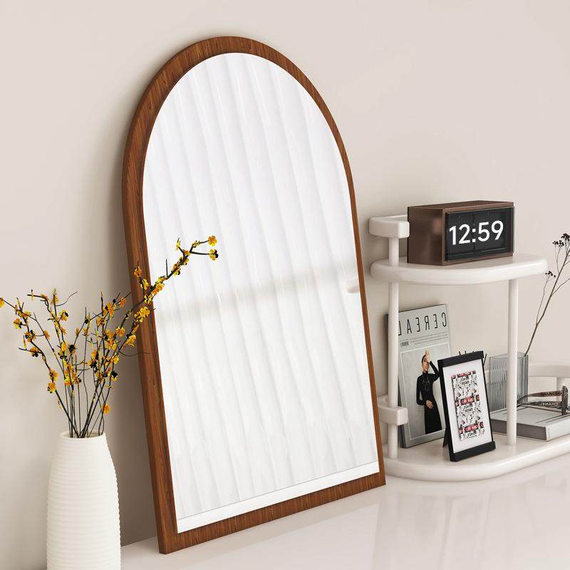 中古化妆镜梳妆台镜子客厅玄关复古装饰镜可壁挂桌面梳妆镜赵之李