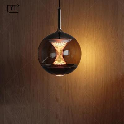 卧室床头吊灯高级感轻奢2025新款主卧手扫感应升降意式极简小吊灯