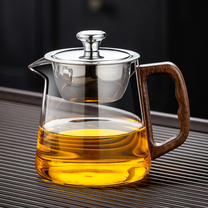 公道杯高硼玻璃耐热防爆茶漏一体过滤分茶器功夫茶具家用高档公杯