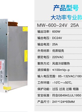 12V24V48V大功率电m机直流开关电源800W1000W1200W1500W1800W2000