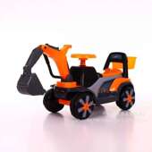 新款 儿童电动挖掘机四轮滑行车助步车可坐可骑工程车滑行挖土机