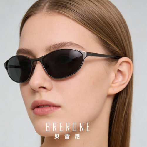 BRERONE复古y2k猫眼框墨镜
