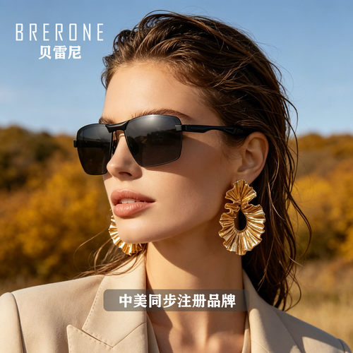 BRERONE欧美墨镜女士太阳镜女款新款开车专用防紫外线偏光眼镜