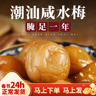 潮汕咸水梅酸制盐梅腌水梅酸咸梅青竹梅潮州梅汁盐渍青梅